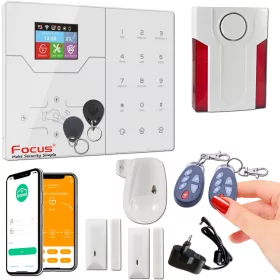 Pack Alarme Connectée Sans-Fil 4G - Sécurité Maison Sans Abonnement, Fréquence 868 MHz - Installation Facile et Autonome