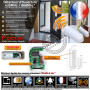 Détecteur d’ouverture pour portes et fenêtres compatible avec alarme sans fil 4G.